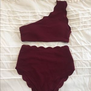 High Waisted One Shoulder Swimsuit